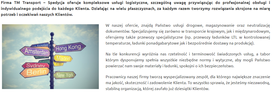 TRANSPORT PONADNORMATYWNY FIRMA
